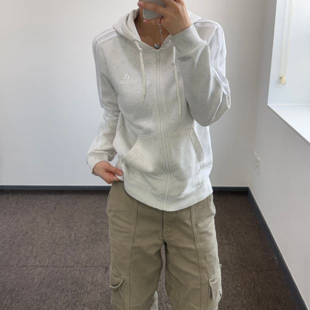 Adidas 아디다스 아이보리 트랙 후드집업 