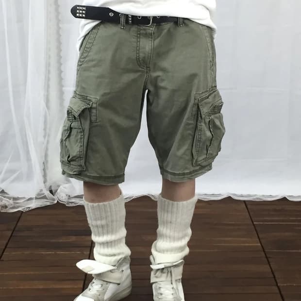 GAP Olive Cargo Bermuda Shorts
