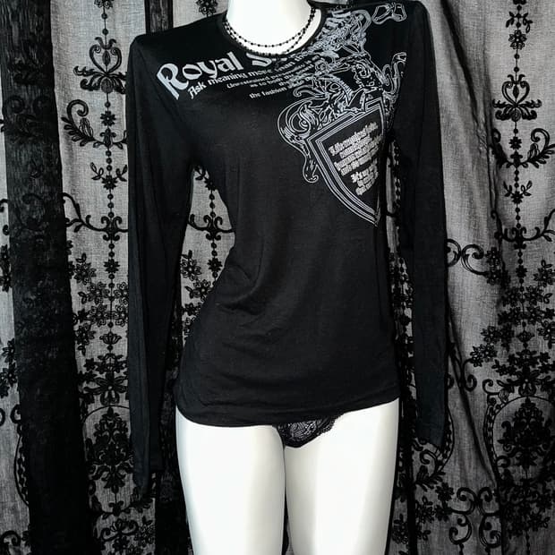 Rock chic black long-sleeve