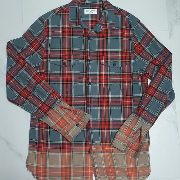 생로랑 체크셔츠