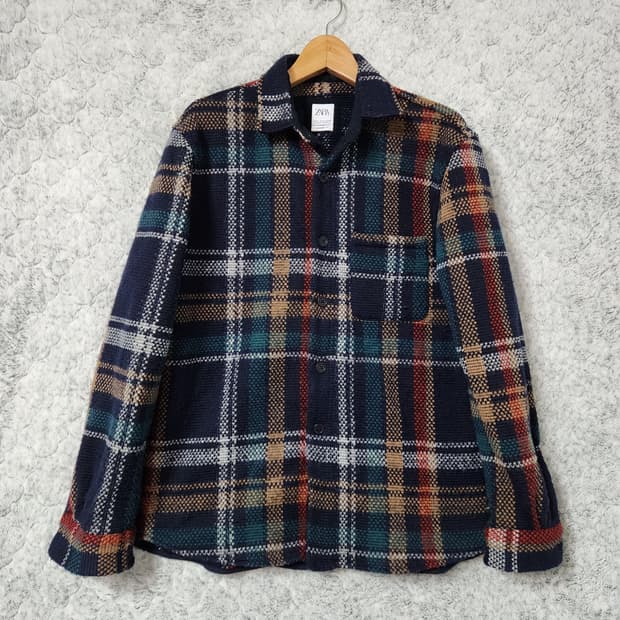 H65 [M] 자라 남성 체크 자켓 

