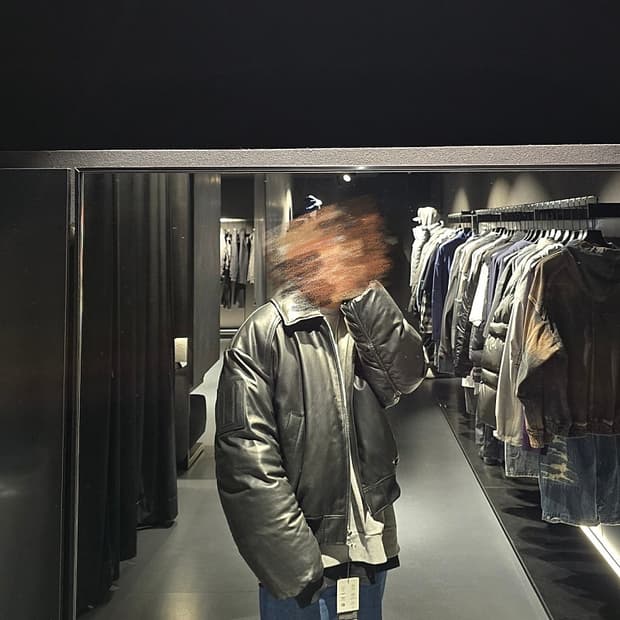 준지 24fw 양가죽 구스패딩