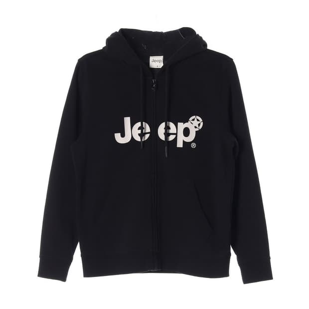 Jeep 빅로고 블랙 후드 집업 L