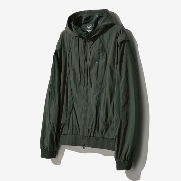 일꼬르소X미즈노 인시전 디태처블 윈드브레이커 카키