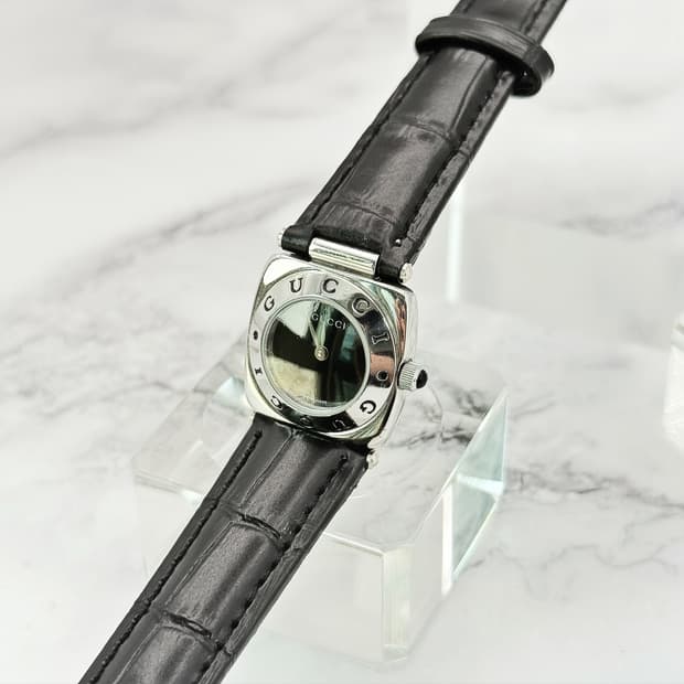 80s90s 빈티지 구찌 홀스빗 클래식 블랙다이얼 워치