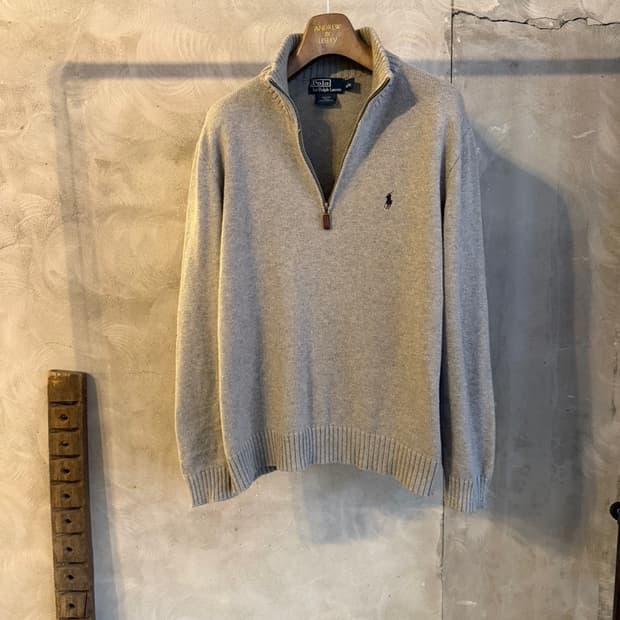 폴로 랄프로렌 짚업 니트 100