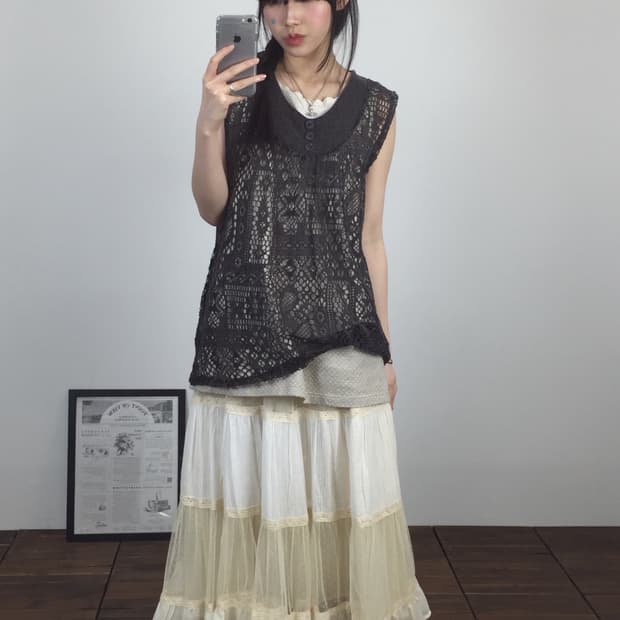 Jpn Fairy Grunge Knit Layering Vest