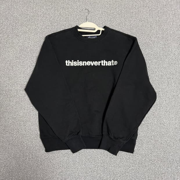 디스이즈네버댓 맨투맨 블랙 L 긴팔 디네댓