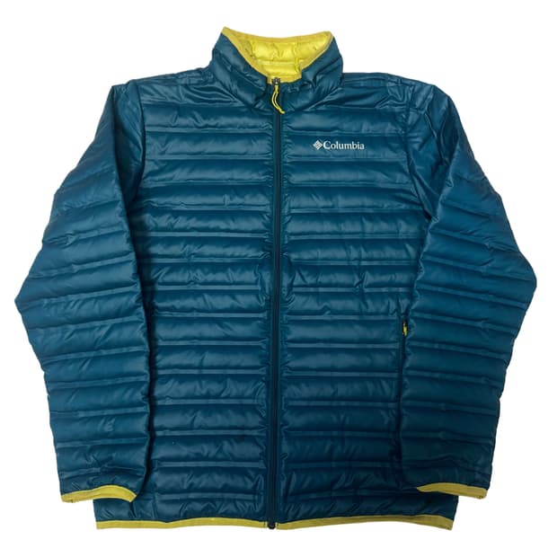 컬럼비아 고프코어 청록경량패딩 95