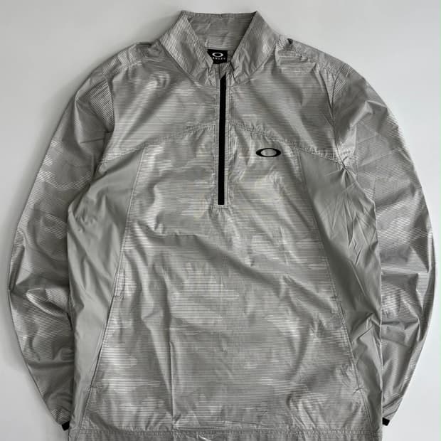 [M] 오클리 그레이 카모 윈드브레이커 하프집업 자켓
