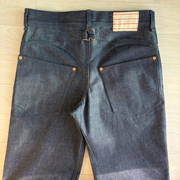 aurora raw denim pants 핸드메이드 리지드