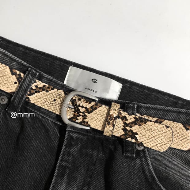 [Unisex] 파이톤 스네이크 뱀피 벨트