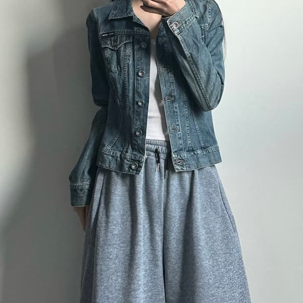 Dkny 포켓 워싱 데님 자켓