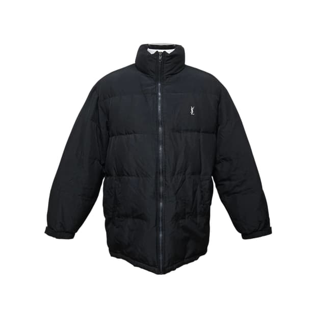 입생로랑 YSL 90's 블랙 덕다운 패딩 자켓 / 남성패딩 