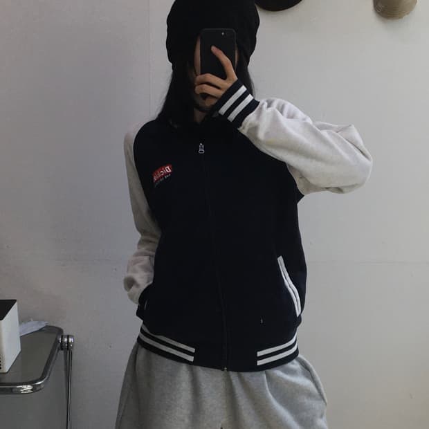 디키즈 배색 코튼 집업