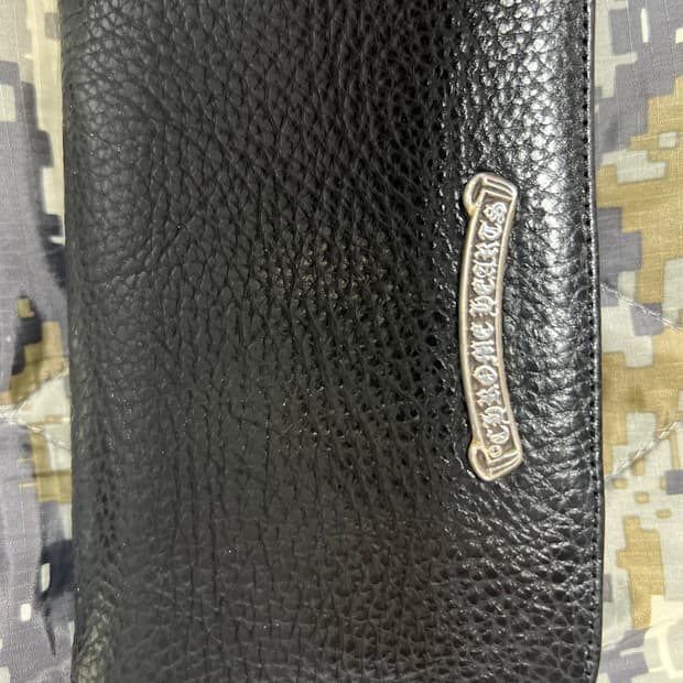 크롬하츠 스크롤라벨 지갑 블랙