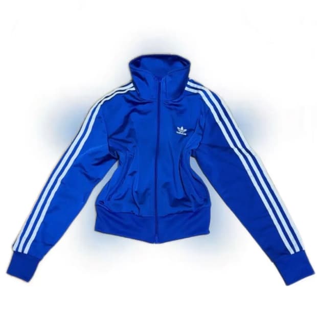 아디다스 파이어버드 로얄블루 새틴 트랙탑 져지