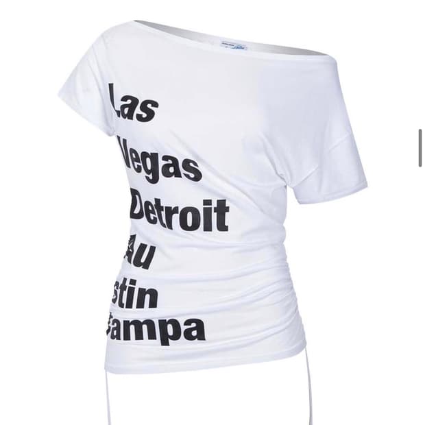 플리즈노팔로우 레터링 셔링 티셔츠