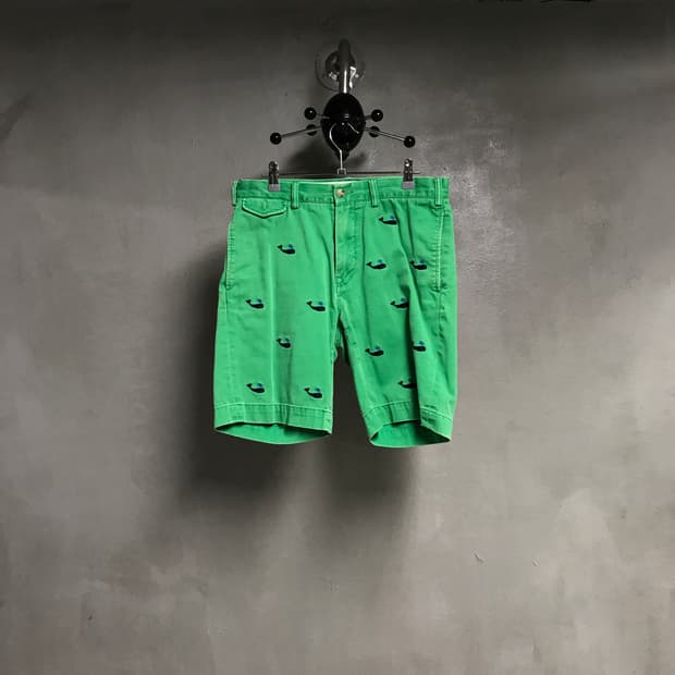 폴로 랄프로렌 멀티 자수 치노 반바지 그린 31
