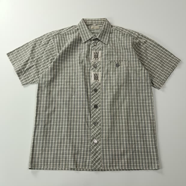 CK279 L 란트하우스 90s 트라흐텐 바바리안 반팔 알펜 셔츠 남방