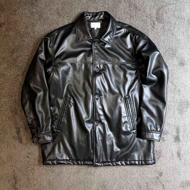 EMMA CLOTHES 레더 카 코트 L