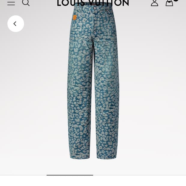 루이비통 자카드 워크웨어 데님 팬츠