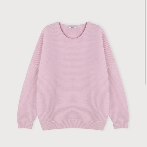 에토스 커비 슬리브 니트 핑크