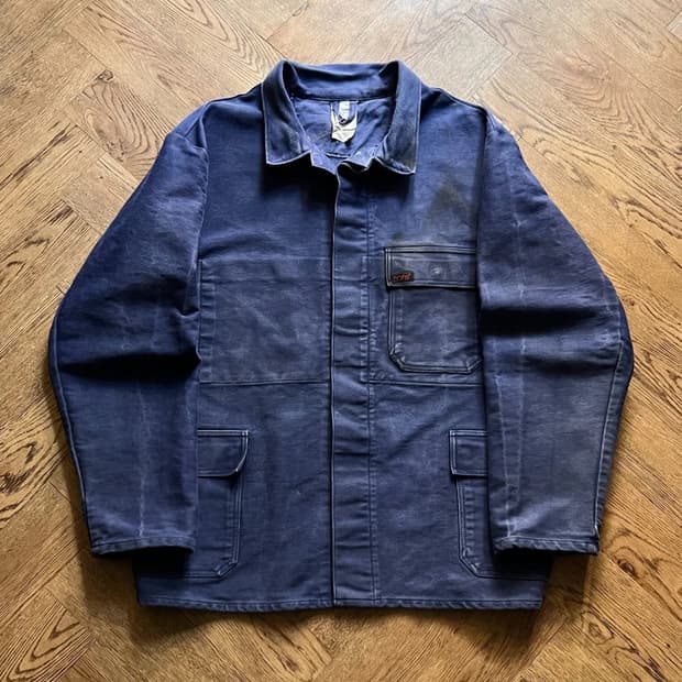 [XL]90's ROFA사 빈티지 워싱 몰스킨 프렌치 워크 자켓