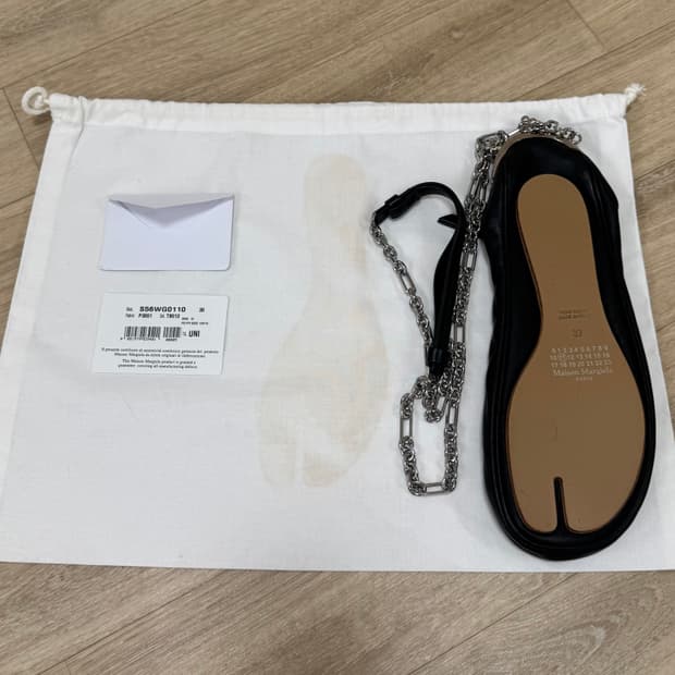 마르지엘라 타비 레더 숄더백