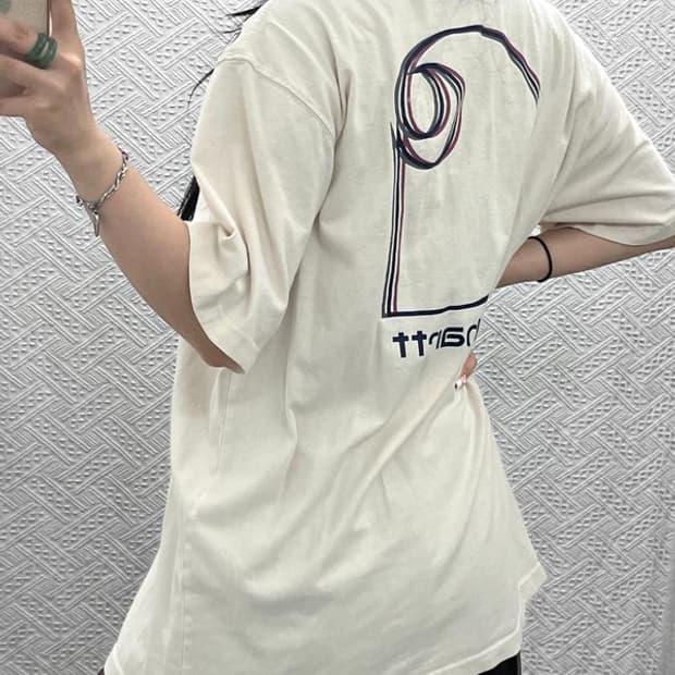 칼하트 빈티지 캐주얼 컨트리 드로잉 빅로고 반팔티 L C13537