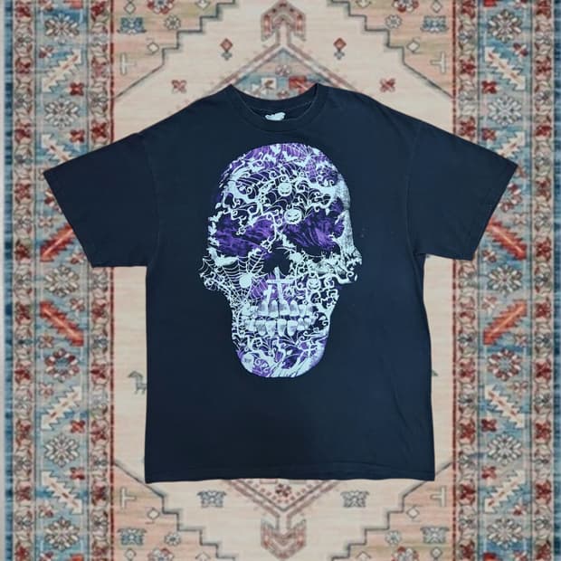 Vintage Skull 해골 프린팅 반팔 티셔츠 (XL)