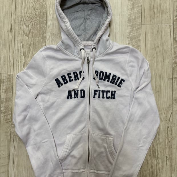아베크롬비 딱붙핏 후드집업 화이트 m