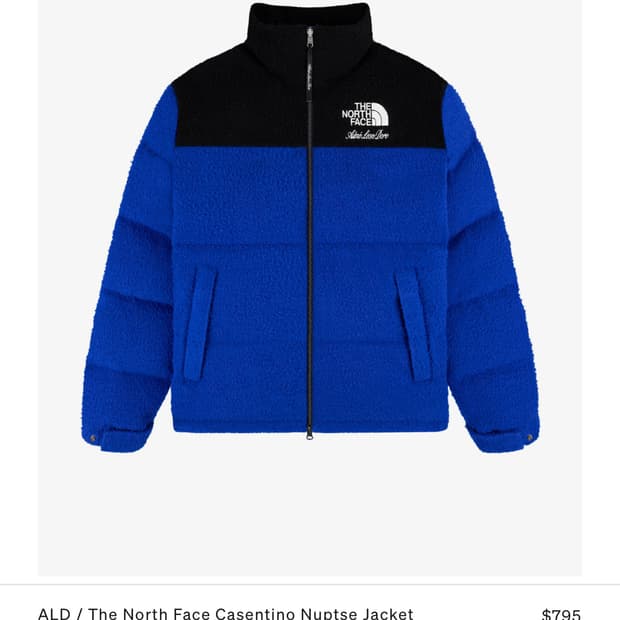 [새제품] 애메레온도르 노스페이스 카센티노 울 푸퍼 자켓 XL