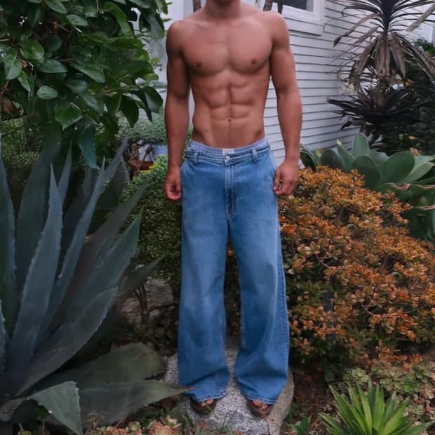 ERL BREAKWATER WASH DENIM JEANS BLUE