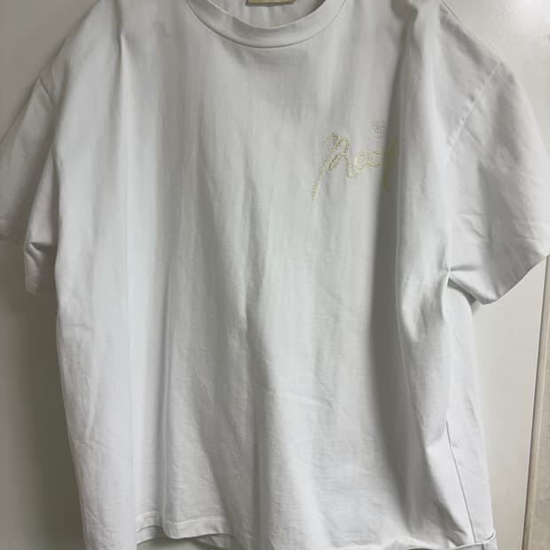 렉토 자수로고 반팔 티셔츠 S (100-105사이즈감)