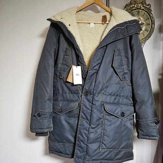 RRL 더블알엘 포 퍼 트림 패딩 파카 판매합니다.