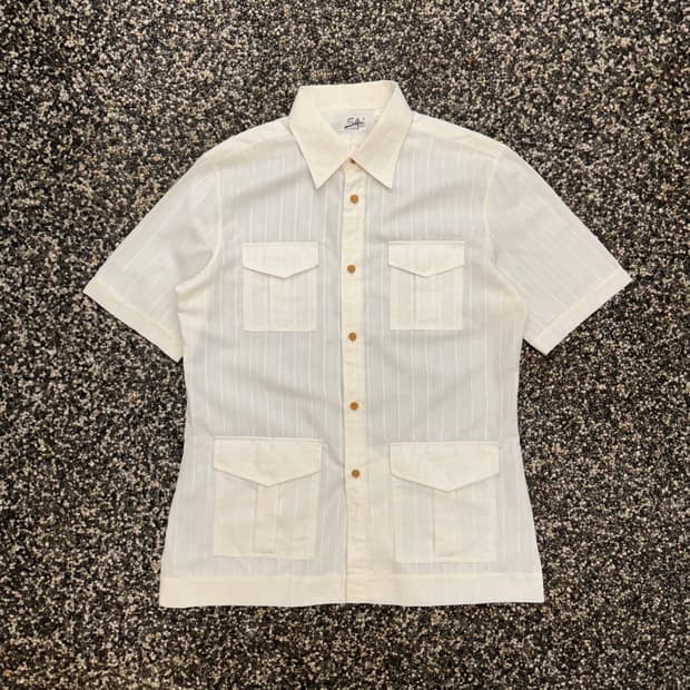 70s 솔핀 Solfin 빈티지 구아야베라 셔츠 made in Franc