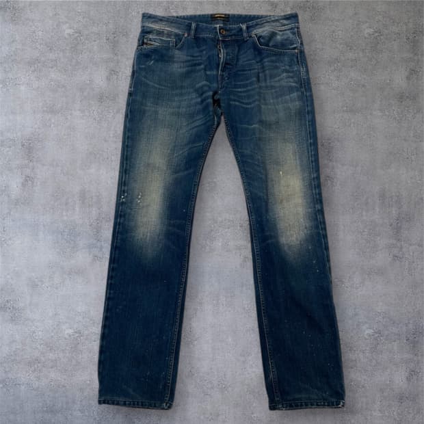 디젤 Diesel 중청 블랙골드 데님팬츠 34