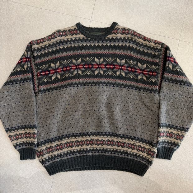 USA 메이드 페어아일 울 니트