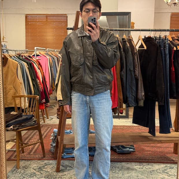 Italy BALLY Leather Bomber Jacket