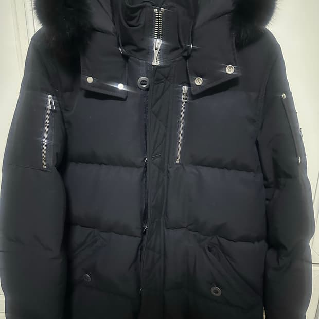 무스너클 쓰리퀘터 패딩 블랙퍼