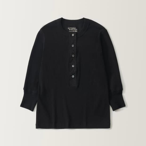 Vintage button t-shirt 블랙