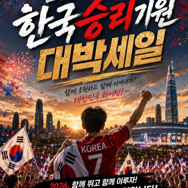 2026 월드컵 한국 승리 응원 대박세일