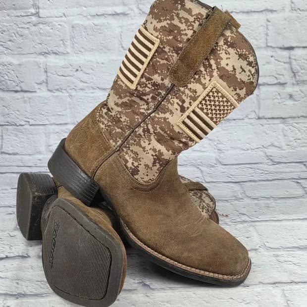 Ariat  성조기 플래그  카모 웨스턴 부츠