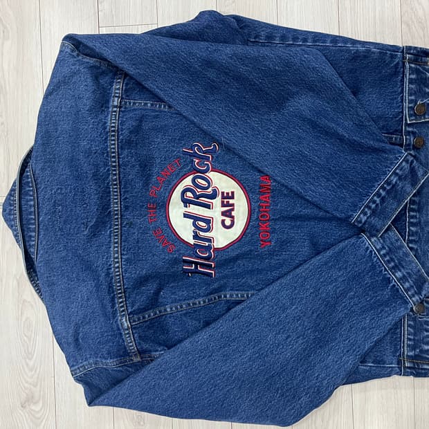 [95-100] 하드락 카페 요코하마 데님청자켓 S
