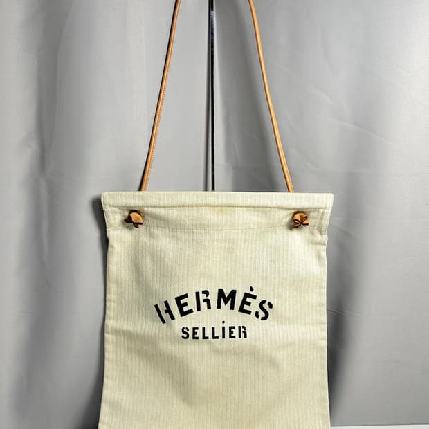 에르메스 알린 캔버스 숄더백 베이지