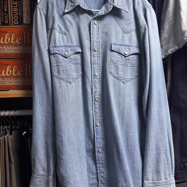 [M] RRL 샴브레이 웨스턴 셔츠