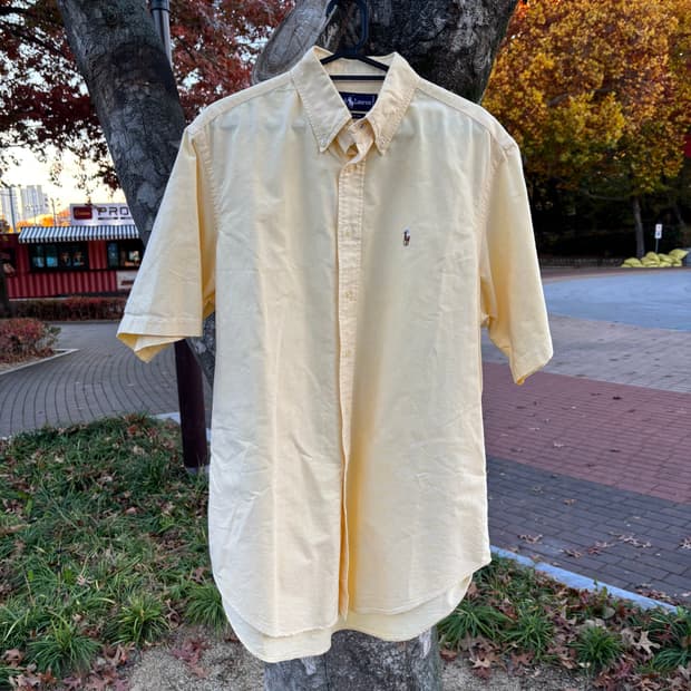 폴로 옐로 반팔 셔츠