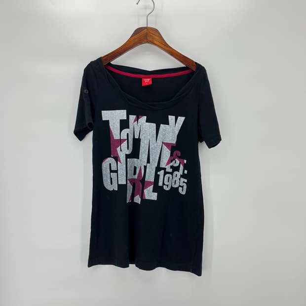 [Tommy Hilfiger] 타미걸 y2k 오프숄더 탑