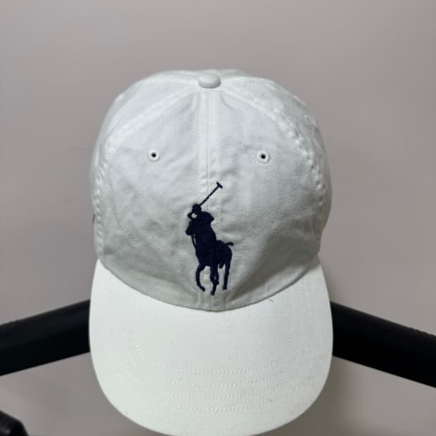 폴로 빅포니 화이트 볼캡